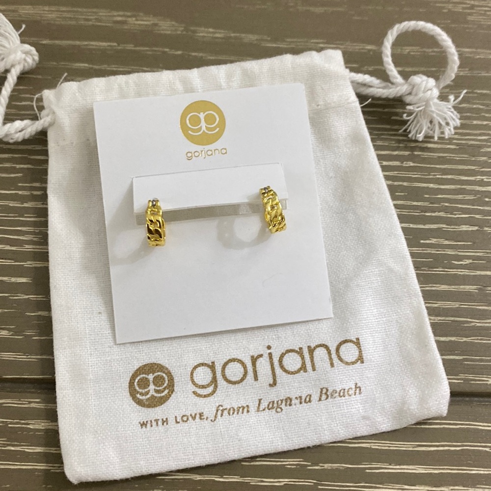 NWT Gorjana Gold Mini Huggie Earrings